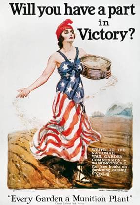 WORLD WAR I: U.S. POSTER. Will you have a part in Victory? American World War I Victory Garden poster by James Montgomery Flagg, 1918.  Copyright: xGRANGERx xGRANGERx 0007047