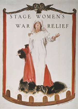 WORLD WAR I: U.S. POSTER. Stage Women s War Relief. American World War I poster by James Montgomery Flagg, 1918.  Copyright: xGRANGERx xGRANGERx 0007048