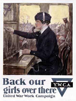 WORLD WAR I: YWCA POSTER. Back Our Girls Over There. American poster by the Y.W.C.A. during World War I, c1918.  Copyright: xGRANGERx xGRANGERx 0009627