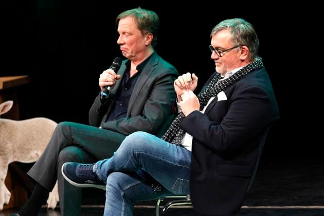 Achim Hagemann und Hape Kerkeling bei der Verleihung des Comedy-Preises Recklinghäuser Hurz im Ruhrfestspielhaus. Recklinghausen, 18.03.2024