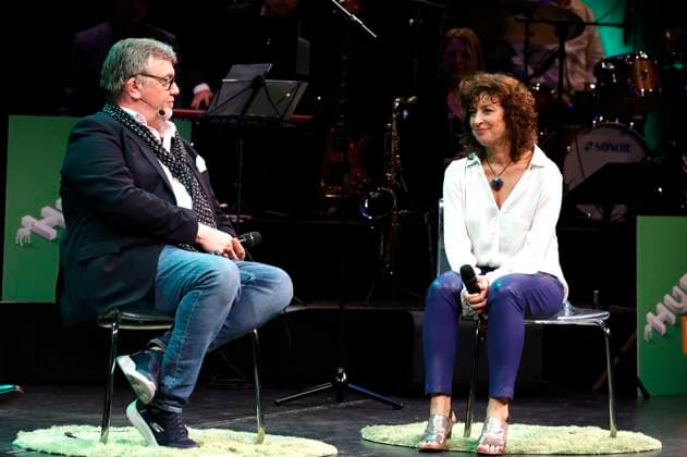 Hape Kerkeling und Isabel Varell bei der Verleihung des Comedy-Preises Recklinghäuser Hurz im Ruhrfestspielhaus. Recklinghausen, 18.03.2024