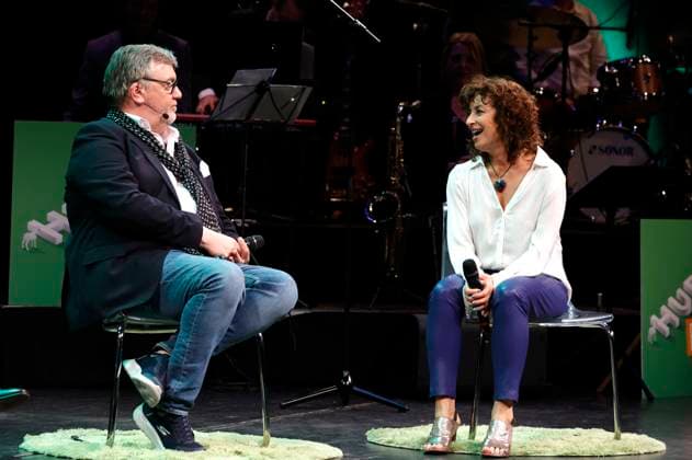 Hape Kerkeling und Isabel Varell bei der Verleihung des Comedy-Preises Recklinghäuser Hurz im Ruhrfestspielhaus. Recklinghausen, 18.03.2024