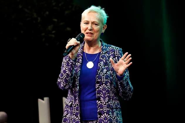Lioba Albus bei der Verleihung des Comedy-Preises Recklinghäuser Hurz im Ruhrfestspielhaus. Recklinghausen, 18.03.2024