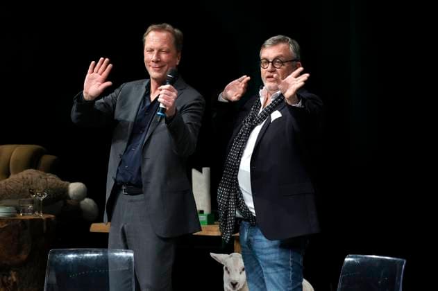 Achim Hagemann und Hape Kerkeling bei der Verleihung des Comedy-Preises Recklinghäuser Hurz im Ruhrfestspielhaus. Recklinghausen, 18.03.2024