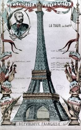 PARIS: EIFFEL TOWER, 1889. The Eiffel Tower at the Universal Exposition of 1889: contemporary French colored engraving.  Copyright: xGRANGERx xGRANGERx 0021084