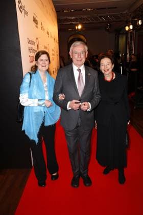 Bundespraesident a.D. Horst Koehler mit seiner Ehefrau Eva Luise Koehler und Tochter Ulrike Koehler bei der Verleihung vom Deutschen Hoerfilmpreis am 19.03.2024 in Berlin Deutscher Hoerfilmpreis 2024 in Berlin