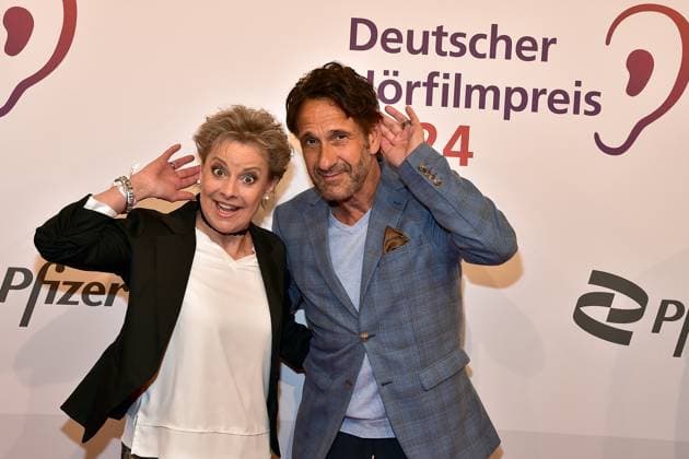 22. HörfilmPreis 2024 Tanja Schuhmann, Falk Willy-Wild 22. Deutscher Hörfilmpreis 2024 in der Hauptstadtrepräsentanz der Deutschen Telekom in Berlin, am 19.03.2024