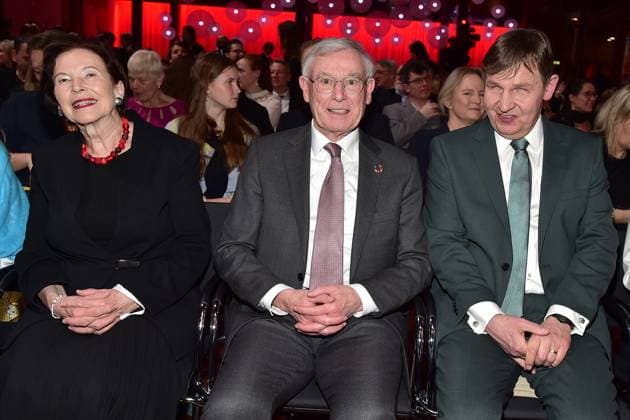 22. HörfilmPreis 2024 Eva Luise Köhler, Horst Köhler, Andreas Bethke (DBSV) Präsident¨22. Deutscher Hörfilmpreis 2024 in der Hauptstadtrepräsentanz der Deutschen Telekom in Berlin, am 19.03.2024