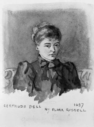 GERTRUDE BELL (1868-1926). Arabist, adventurer and archaeologist. Watercolor, 1887, by Flora Russell.  Copyright: xGRANGERx xGRANGERx 0027843