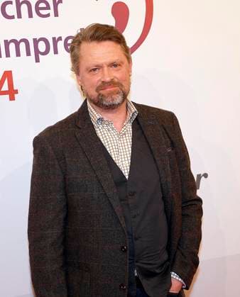 Mathias Harrebye-Brandt beim Deutschen Hoerfilmpreis 2024 in der Hauptstadtrepraesentanz der Deutschen Telekom Berlin.