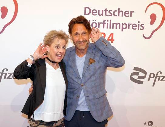 Tanja Schumann, Falk Willy Wild beim Deutschen Hoerfilmpreis 2024 in der Hauptstadtrepraesentanz der Deutschen Telekom Berlin.