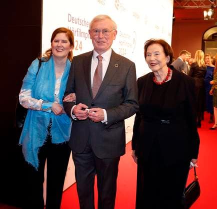 Ulrike Koehler, Horst Koehler, Eva Luise Koehler beim Deutschen Hoerfilmpreis 2024 in der Hauptstadtrepraesentanz der Deutschen Telekom Berlin.