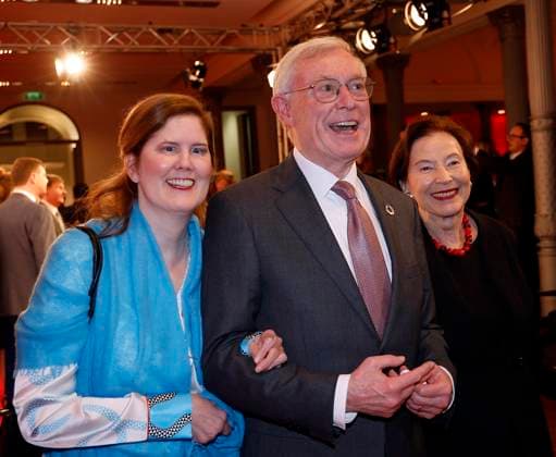 Ulrike Koehler, Horst Koehler, Eva Luise Koehler beim Deutschen Hoerfilmpreis 2024 in der Hauptstadtrepraesentanz der Deutschen Telekom Berlin.