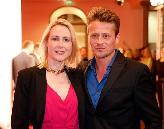Franziska Hippe, Roman Knitzka beim Deutschen Hoerfilmpreis 2024 in der Hauptstadtrepraesentanz der Deutschen Telekom Berlin.