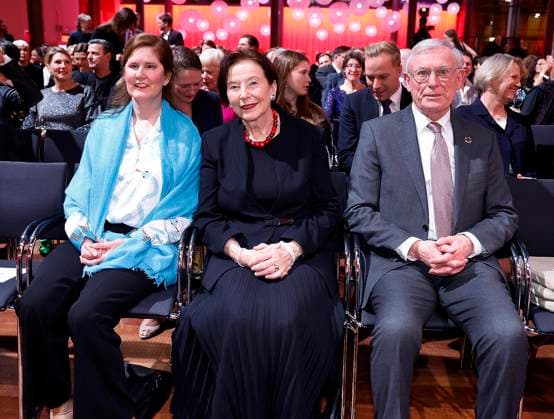 Ulrike Koehler, Eva Luise Koehler, Horst Koehler beim Deutschen Hoerfilmpreis 2024 in der Hauptstadtrepraesentanz der Deutschen Telekom Berlin.