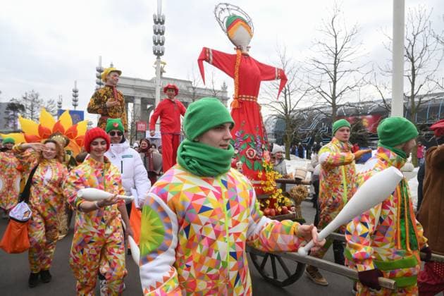 RUSSIA EXPO. Maslenitsa Week 8642783 17.03.2024 The International RUSSIA EXPO Forum and Exhibition. Maslenitsa festivities. Ilya Pitalev host photo agency: RIA Novosti Moscow Russia  Copyright: xIlyaxPitalevx