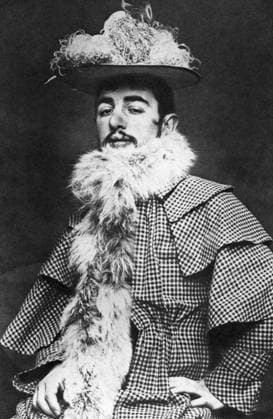 HENRI DE TOULOUSE-LAUTREC (1864-1901). French painter. The artist in womens clothing, c1890.  Copyright: xGRANGERx xGRANGERx 0033197