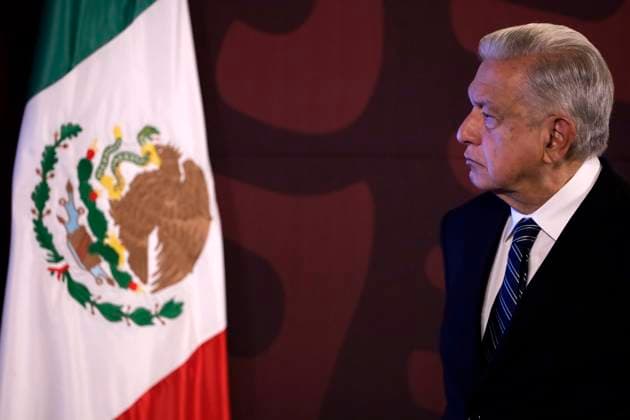 Mexican President, Lopez Obrador Daily Briefing March 20, 2024, Mexico City, Mexico:Mexico™s President, Andres Manuel Lopez Obrador gesticulates while answers question for the media during his daily briefing at the National Palace. on March 20, 2024 in Mexico City, Mexico (Photo by Luis Barron Eyepix Group) Copyright: xLuisxBarronx xEyepixxGroupx LB_20032024_114641