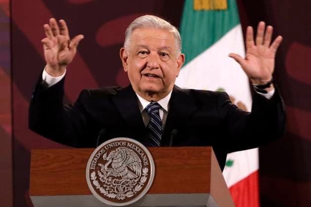 March 20, 2024, Mexico City, Mexico:MexicoÃ¢â‚¬â ¢s President, Andres Manuel Lopez Obrador gesticulates while answers question for the media during his daily briefing at the National Palace. on March 20, 2024 in Mexico City, Mexico Mexico City Mexico - ZUMAe321 20240320_zia_e321_009 Copyright: xLuisxBarronx