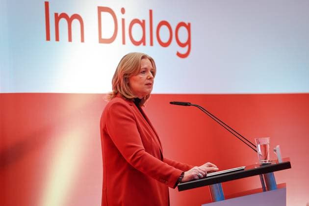 Bärbel Bas, SPD, bei der Verleihung des Otto-Wels-Preises im Deutschen Bundestag, 20.3.2024, Bundestag, Reichstagsgebäude, Berlin, Deutschland