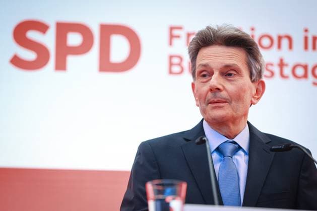 Rolf Mützenich, SPD, bei der Verleihung des Otto-Wels-Preises im Deutschen Bundestag, 20.3.2024, Bundestag, Reichstagsgebäude, Berlin, Deutschland