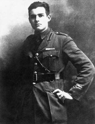 ERNEST HEMINGWAY 1899-1961). American writer. As a soldier in World War I, Milan, photographed 1918.  Copyright: xGRANGERx xGRANGERx 0043683