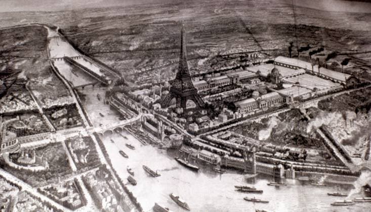 PARIS EXPOSITION, 1889. General view of the Universal Exposition of 1889. Contemporary French engraving.  Copyright: xGRANGERx xGRANGERx 0043951