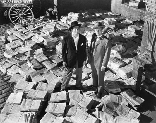 FILM: CITIZEN KANE, 1941. Orson Welles and Joseph Cotten in a scene from the 1941 motion picture Citizen Kane.  Copyright: xGRANGERx xGRANGERx 0046872