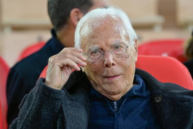 Giorgio Armani Attends Euroleague Game - Monaco Giorgio Armani attends the match between AS Monaco and EA7 Emporio Armani Milano in the Euroleague regular season in Monaco, on March 20, 2024. Photo by Laurent Coust ABACAPRESS.COM Monaco Monaco  Copyright: xCoustxLaurent ABACAx