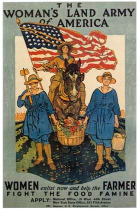 WORLD WAR I: U.S. POSTER. The Woman s Land Army of America. American World War I poster, c1918, by Herbert Andrew Paus.  Copyright: xGRANGERx xGRANGERx 0048095