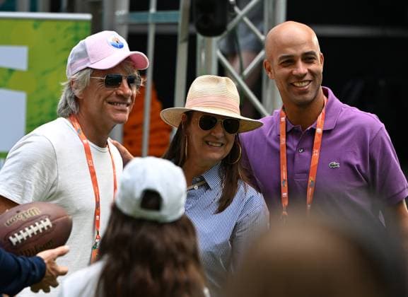 Jon Bon Jovi, his wife Dorothea Hurley and James Blake are seen during The Miami Open at Hard Rock Stadium Featuring: Jon Bon Jovi, Dorothea Hurley, James Blake Where: Miami Gardens, Florida, United States When: 20 Mar 2024 Credit: Robert Bell INSTARimages EDITORIAL USE ONLY. NOT FOR USE BY NEWSPAPERS BASED IN THE UK. Copyright: xLarryxMaranox 53587991