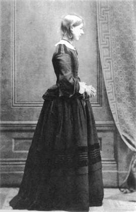 FLORENCE NIGHTINGALE. Founder of the modern nursing profession in a rare photograph, c. 1858. Her hair had been cut after she came down with Crimean Fever in May 1855.  Copyright: xGRANGERx xGRANGERx 0060087