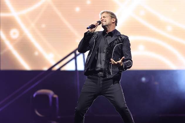 Irish Band Westlife In Concert Of Their Wild Dreams Tour March 22, 2024, Mexico City, Mexico: Kian Egan member of te Irish band Westlife performs during The Wild Dreams tour at the Arena CDMX. on March 22, 2024 in Mexico City, Mexico. (Photo by Luis Marin Eyepix Group) Copyright: xLuisxMarin xEyepixxGroupx LM_22032024_114957