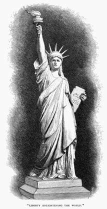 STATUE OF LIBERTY. Wood engraving, 1877.  Copyright: xGRANGERx xGRANGERx 0092418