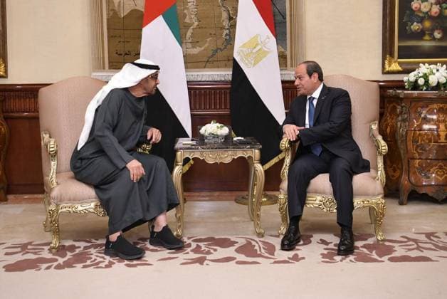 News Themen der Woche KW12 Egyptian President Abdel Fattah El-Sisi receives Sheikh Mohammed bin Zayed Al Nahyan, President of the UAE Egyptian President Abdel Fattah El-Sisi receives Sheikh Mohammed bin Zayed Al Nahyan, President of the UAE, in Cairo, Egypt, on March 23, 2024. Photo by Egyptian President Office apaimages Cairo Cairo Egypt 230324_Egypt_EPO_00(5) Copyright: xapaimagesxEgyptianxPresidentxOfficex xapaimagesx