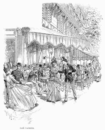 PARIS: CAFE VACHETTE, 1889. Line engraving, 1889.  Copyright: xGRANGERx xGRANGERx 0097714