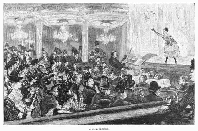 PARIS: CAFE CONCERT, 1889. Line engraving, 1889.  Copyright: xGRANGERx xGRANGERx 0097717