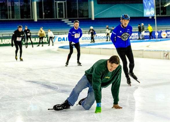 24-03-2024 Heerenveen Lucas van Vollenhoven raising money for the Dutch 100 organized by Lymph & Co in Thialf Heerenveen. Â  Copyright: xPPEx