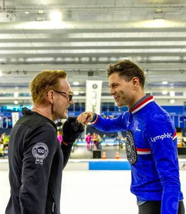 24-03-2024 Heerenveen Prince Bernhard and Simon Keizer raising money for the Dutch 100 organized by Lymph & Co in Thialf Heerenveen. Â  Copyright: xPPEx