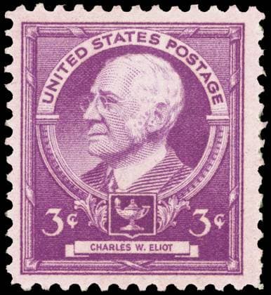 CHARLES WILLIAM ELIOT (1834-1926). American educator. U.S. commemorative postage stamp, 1940.  Copyright: xGRANGERx xGRANGERx 0113999