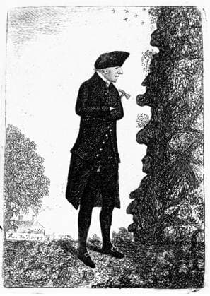 JAMES HUTTON (1726-1797). Scottish geologist. Caricature etching by John Kay, 1787.  Copyright: xGRANGERx xGRANGERx 0114955
