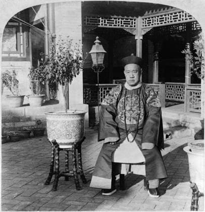 CHINA: BOXER REBELLION. A portrait of Prince Su, who gave his palace for use by the native Christians during the siege, Beijing, China. Stereograph, c1901.  Copyright: xGRANGERx xGRANGERx 0116770