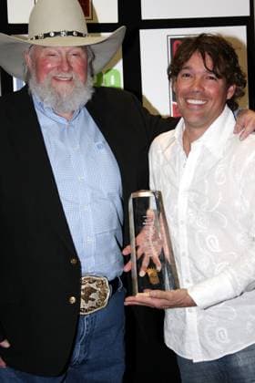 Country Radio Seminar Humanitarian Award 05 March 2008 - Nashville, Tennessee - Charlie Daniels and Clay Walker. Charllie Daniels presented Clay Walker with the Humanitarian Award during Country Radio Seminar (CRS). Photo Credit: Randi Radcliff AdMedia Nashville TN United States EDITORIAL USE ONLY  Copyright: xx RandixRadcliffx admphotos276953