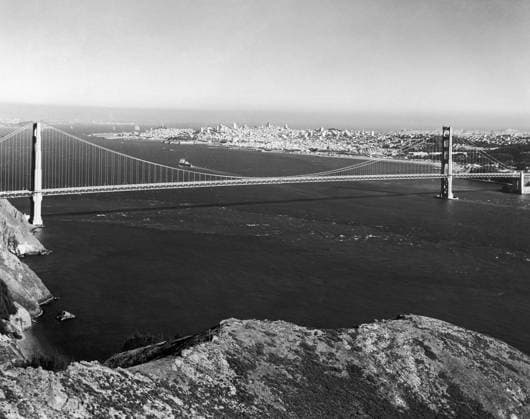 GOLDEN GATE BRIDGE. The Golden Gate Bridge, completed in 1937, at San Francisco, California. Photograph, c1975.  Copyright: xGRANGERx xGRANGERx 0131089