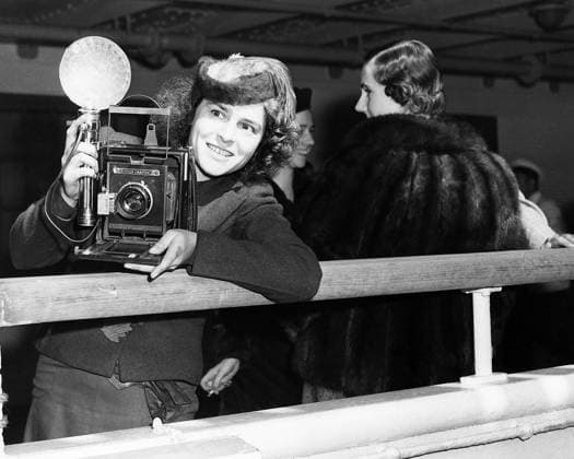 MARGARET BOURKE-WHITE (1906-1971). American photographer. Photographed on board the S.S. Washington on her way to Europe to photograph during World War II, 1939.  Copyright: xGRANGERx xGRANGERx 0169824