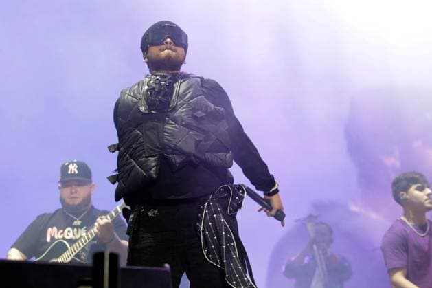 March 25, 2024, Mexico City, Ciudad de Mexico, Mexico: March 24, 2024, Mexico City, Mexico: JesoÂºs Ortiz Paz vocalist of of Fuerza Regida performs during the Axe Ceremonia music festival 2024 at Parque Bicentenario. on March 24, 2024 in Mexico City, Mexico. Mexico City Mexico - ZUMAe321 20240325_zea_e321_004 Copyright: xIsmaelxRosas xEyepixxGroupx