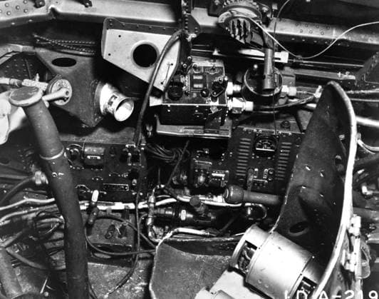 WWII: PEARL HARBOR, 1941. Interior of the cockpit of a Japanese Zero Fighter, which crashed at Fort Kamehameha, Oahu, during the 7 December 1941 raid on Pearl Harbor. Photograph, 1941.  Copyright: xGRANGERx xGRANGERx 0216511