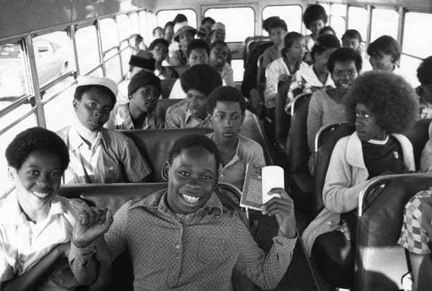 FLORIDA: SCHOOL BUS, 1972. Children on a school bus in Miami Beach, Florida. Photograph by Michael Lloyd Carlebach, 1972.  Copyright: xGRANGERx xGRANGERx 0259653