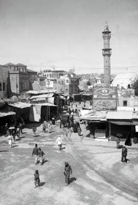 Palestine: The market place at Jaffa, c. 1910 Palestine (Arabic: ÙÙ Ø³Ø·ÙäÙÜŽ Filasá¹­Ä«n, Falasá¹­Ä«n, Filisá¹­Ä«n; Greek: Î Î±Î»Î±Î¹ÏƒÏ Î¯Î½Î·, PalaistinÄ ; Latin: Palaestina; Hebrew: ×¤×œ× ×ª×™× × Palestina) is a n ame given to the geographic region between the Mediterranean Sea and the Jordan River. The region is also known as the Land of Israel (Hebrew: ××¨×¥Ö¾×™× ×¨××œ Eretz-Yisra el), the Holy Land and the Southern Levant.<br ><br > In 1832 Palestine was conquered by Muhammad Ali s Egypt, but in 1840 Britain intervened and returned control of the Levant to the Ottomans in return for further capitulations. The end of the 19th century saw the beginning of Zionist immigration and the Revival of the Hebrew language. The movement w Copyright: xxPicturesxFromxHistoryx