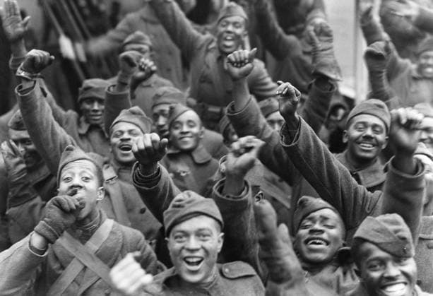 WWI: 369th REGIMENT, 1919. Soldiers of the 369th Infantry Regiment upon their arrival home from France. Photograph, 1919.  Copyright: xGRANGERx xGRANGERx 0260041